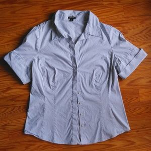 Ann Taylor pinstripe button up top